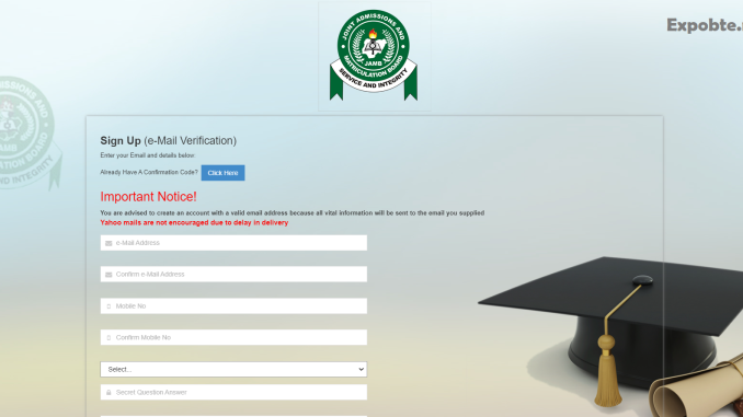 How to Create Jamb Profile Code for 2023/2024 Online